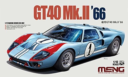 Meng 1/12 Escala GT40 Mk.II 66, Racing Series - Kit de construcción de modelos de plástico # RS-002
Marca: MENG