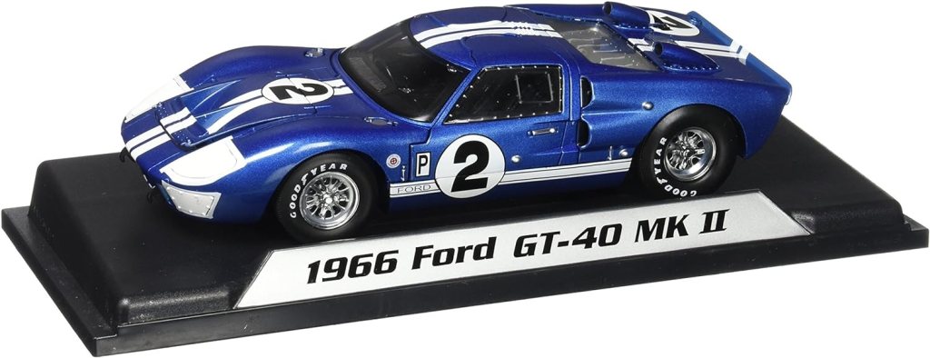 1966 Ford GT-40 MK II #2, Blue w/ White Stripes - Shelby SC401 - 1/18 Scale Diecast Model Toy Car
Marca: Shelby Collect
