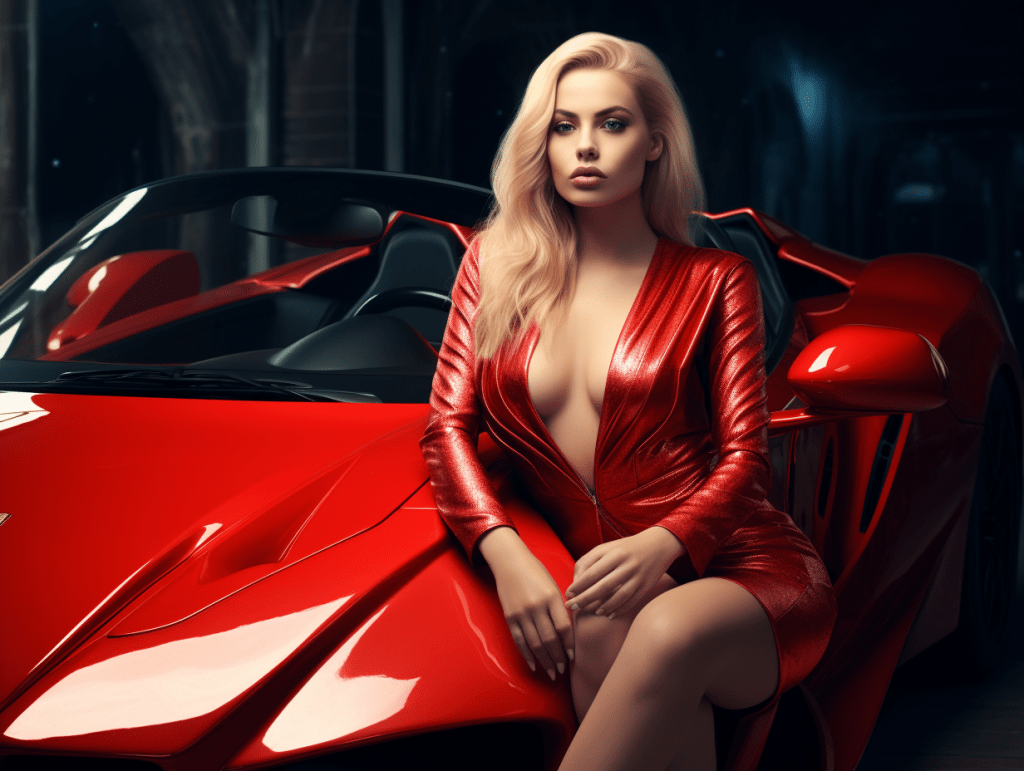 Se trata de abrazar la belleza y el poder en un paquete tentador. El encanto de Scarlett y la elegancia de un auto italiano son los símbolos supremos de sofisticación e indulgencia.