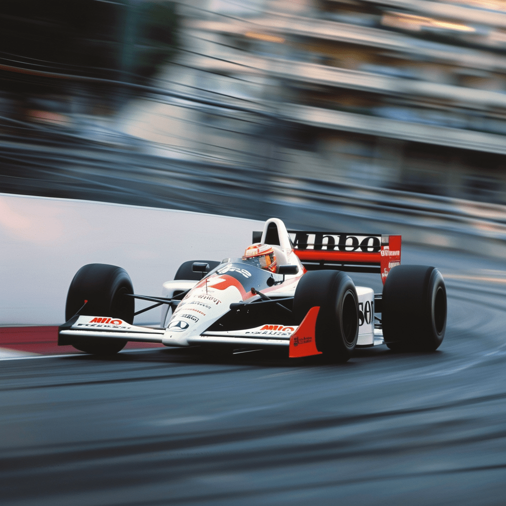 With Niki Lauda, Alain Prost, and Ayrton Senna