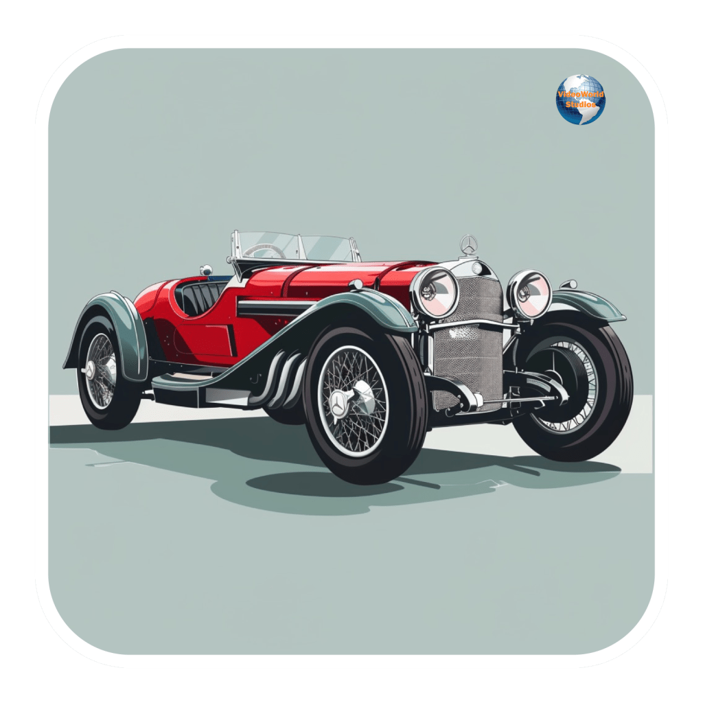 Its design was characterized by a strikingly aggressive stance. It had a long, sweeping hood that housed its formidable 7-litre supercharged straight-6 engine.