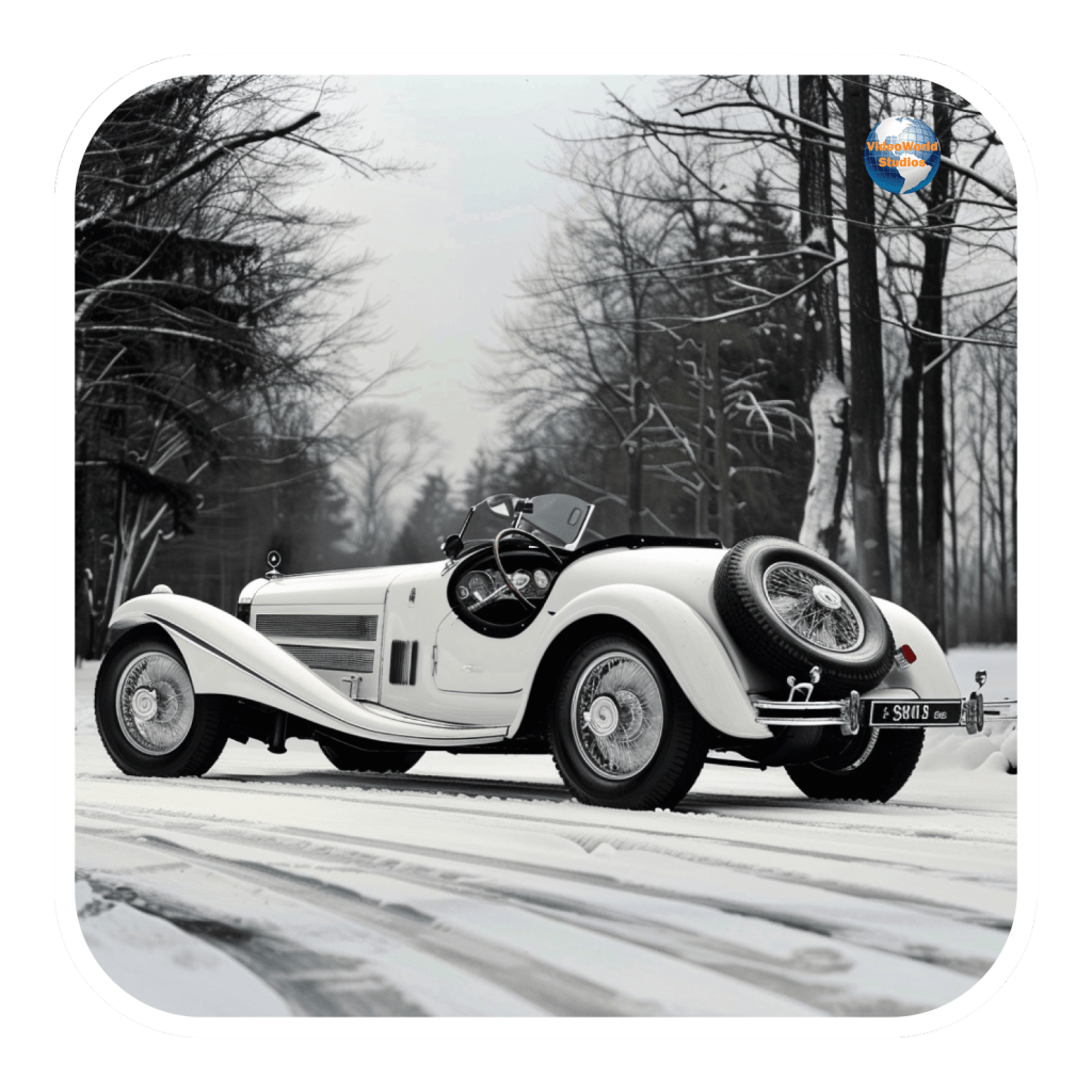 Its design exudes an irresistibly aggressive stance, featuring a long, sweeping hood that proudly accommodated its formidable 7-litre supercharged straight-6 engine. The SSK possessed the breathtaking capability of reaching speeds of up to 200 km/h (124 mph), solidifying its position as one of the most exhilarating cars of its era. Not only did it dominate the racing scene, triumphantly clinching numerous events, but it also earned the evocative moniker "White Elephant" due to its commanding size, exceptional power, and distinctive color.