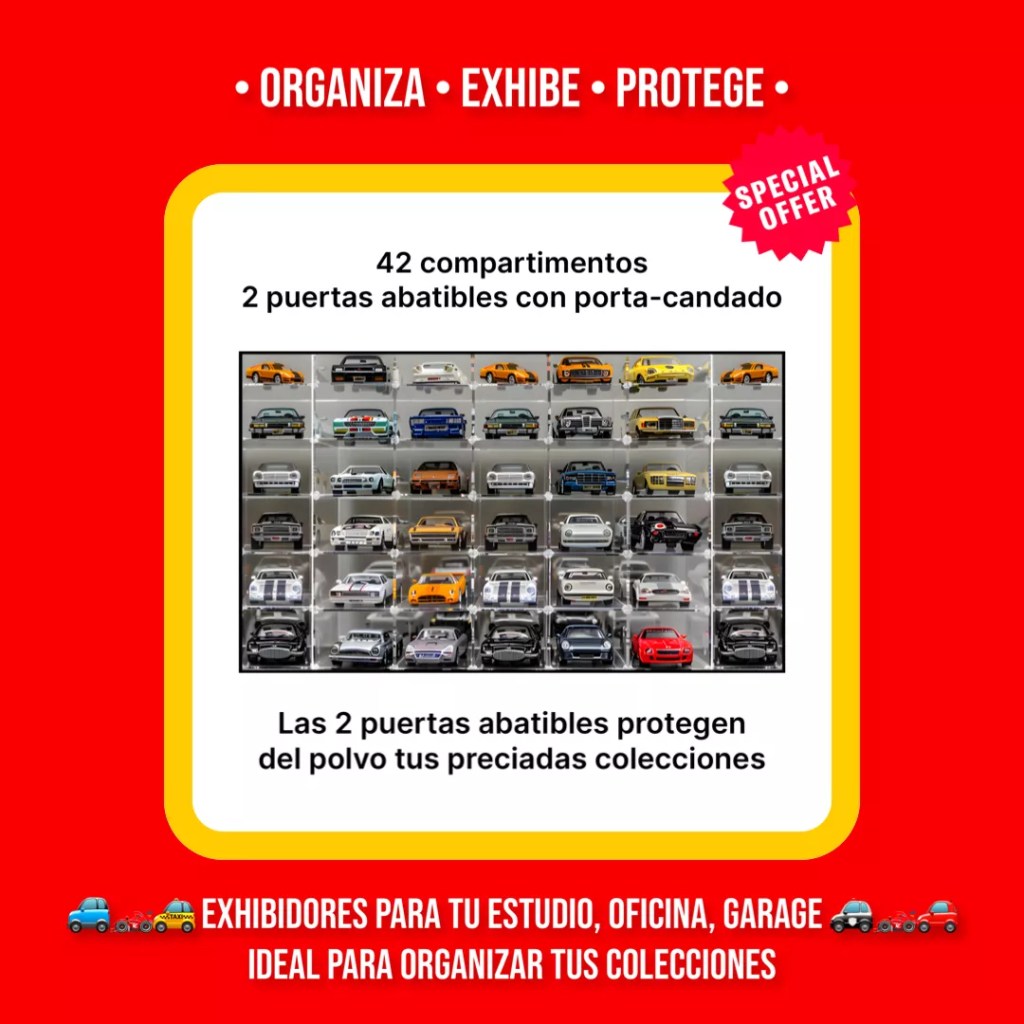 Exhibidor CAACE1P Organizador Despachador De Acrílico Con 2 Puertas