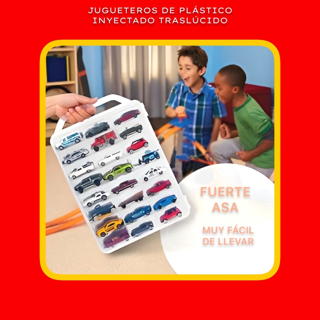 Este contenedor de almacenamiento de doble cara es perfecto para autitos de escala Hotwheels y Matchbox, tambien para juguetes pequeños como figurines de LEGO, LOL, Shopkins, figuras de Littlest Pet Shop, y tambien para guardar suministros de arte o manualidades y mucho más.