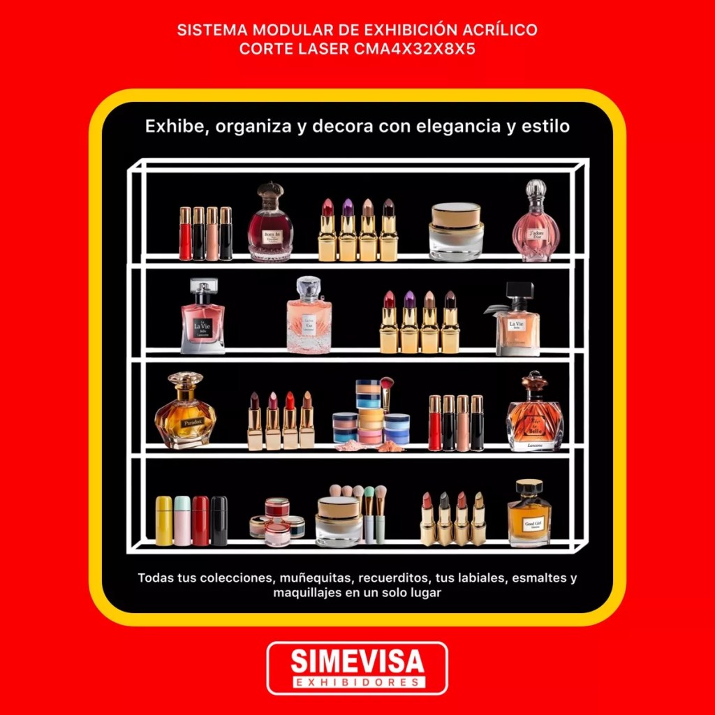Las Vitrinas CMA45 son ideales para ordenar, proteger tus colecciones de autos, recuerdos, y más, gracias a su modularidad y flexibilidad en el uso del espacio.